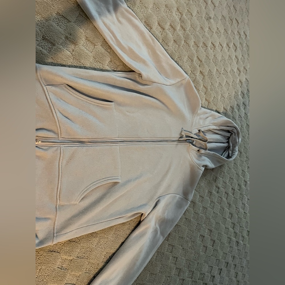 cream zip up